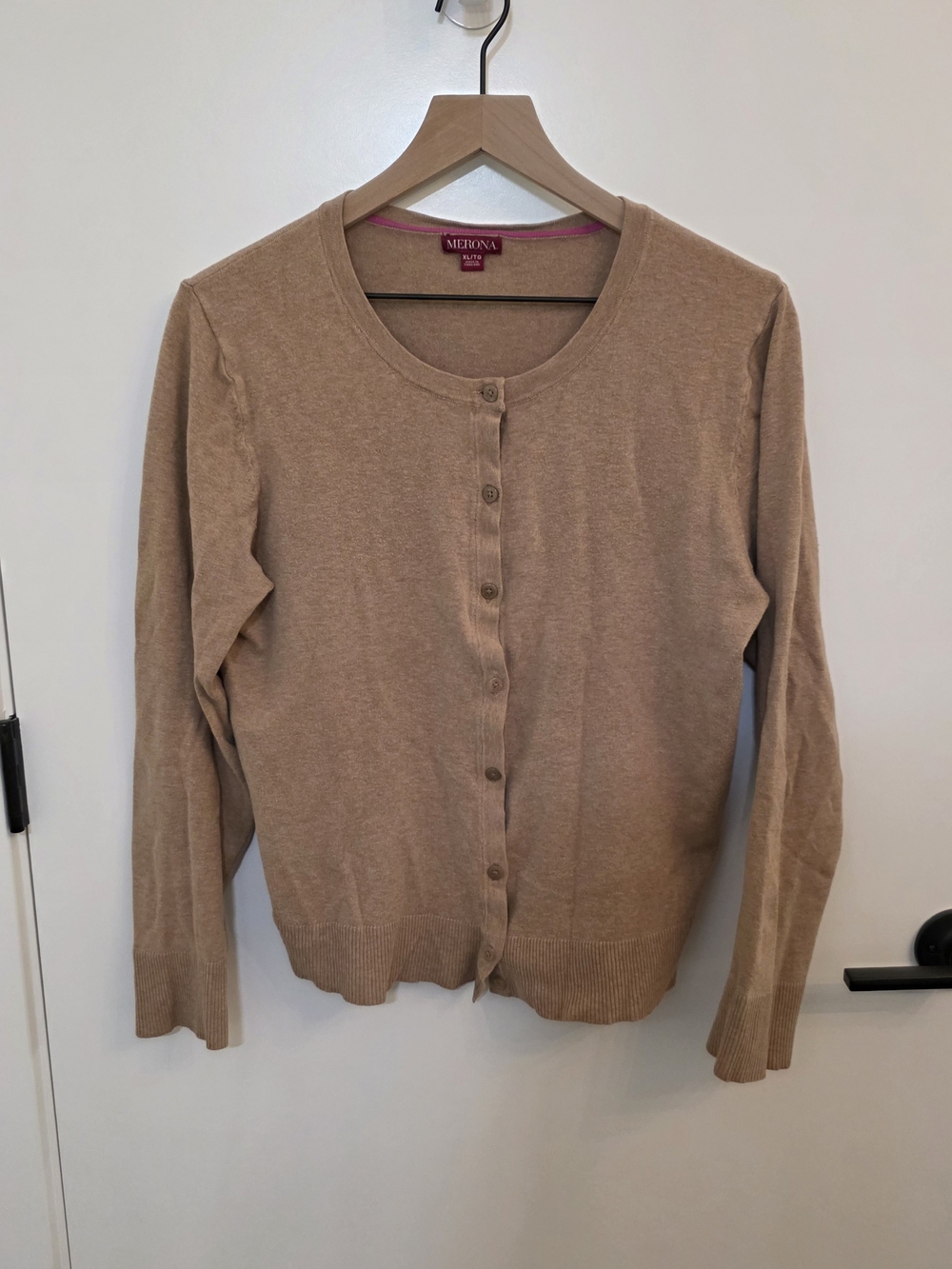 Merona Women's Tan Button-Front Cardigan Sweater